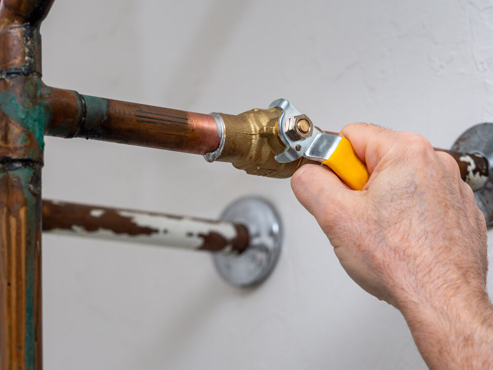 plumbing pipe shut off valve