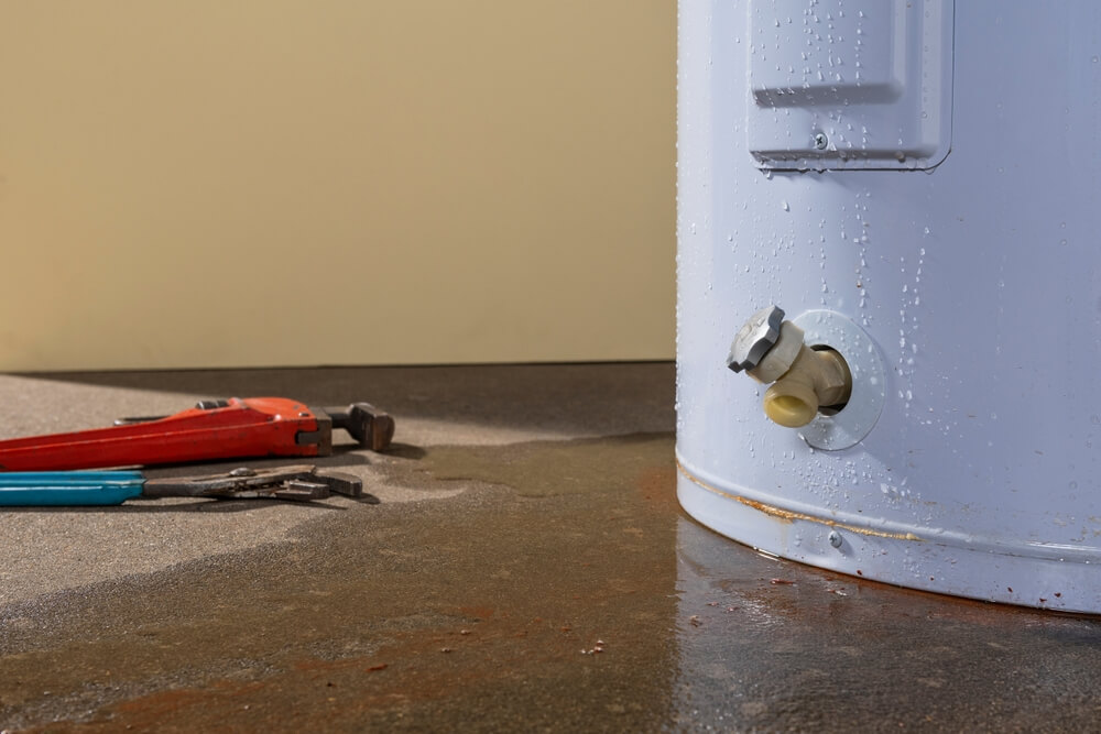 water heater floor leak